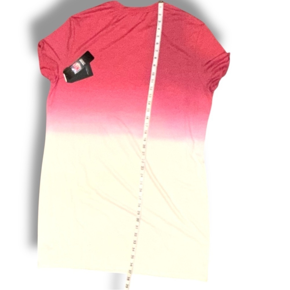 JUNK FOOD KC Chiefs Heathered Red/White Ombre Tri-Blend T-Shirt Dress XXL - Picture 13 of 16